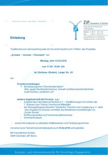 Einladung Schule-Vereine-Ehrenamt