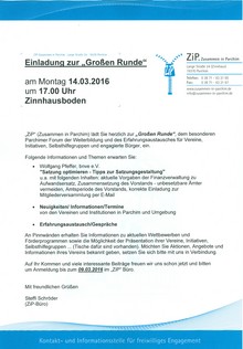 Einladung zur Groen Runde